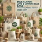 Eco-friendly bulk custom jute and cotton bags for corporates, NGOs, universities, and events – sustainable wholesale bag solutions by HANDCRAFT Custom